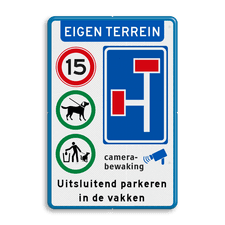 Aluminium informatiebord met dubbel omgezette rand