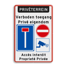 Aluminium informatiebord met dubbel omgezette rand