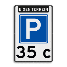 Aluminium informatiebord met dubbel omgezette rand