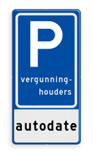 Aluminium informatiebord met een dubbel omgezette rand