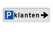 Aluminium informatiebord met een dubbel omgezette rand