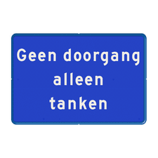 Aluminium informatiebord met een dubbel omgezette rand