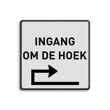 Aluminium informatiebord met een dubbel omgezette rand