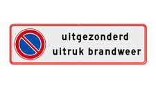 Aluminium informatiebord met een dubbel omgezette rand
