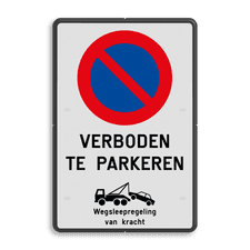 Aluminium verkeersbord met een dubbel omgezette rand