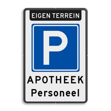 Aluminium informatiebord met dubbel omgezette rand