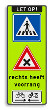 Aluminium informatiebord met een dubbel omgezette rand