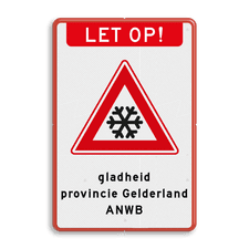 Aluminium informatiebord met dubbel omgezette rand