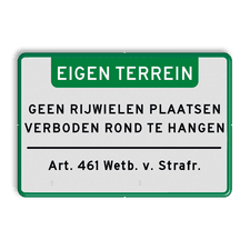 Aluminium informatiebord met een dubbel omgezette rand