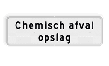 Aluminium informatiebord met een dubbel omgezette rand