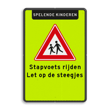 Aluminium informatiebord met dubbel omgezette rand