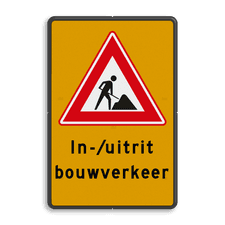 Aluminium informatiebord met dubbel omgezette rand