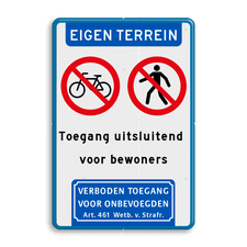 Aluminium informatiebord met dubbel omgezette rand