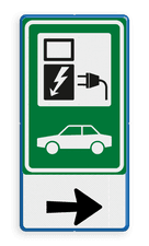 Aluminium informatiebord met een dubbel omgezette rand