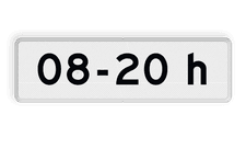 Aluminium informatiebord met een dubbel omgezette rand