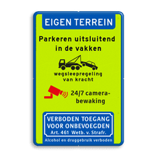 Aluminium informatiebord met dubbel omgezette rand