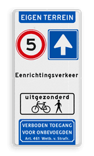 Aluminium informatiebord met een dubbel omgezette rand