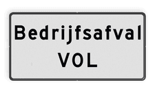 Aluminium informatiebord met een dubbel omgezette rand