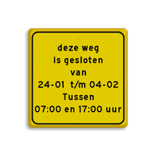 Aluminium omleidingsbord met een dubbel omgezette rand