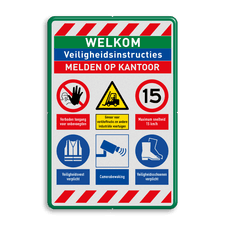 Veiligheidsbord met dubbel omgezette rand