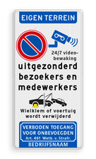 Aluminium informatiebord met een dubbel omgezette rand