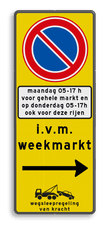 Aluminium informatiebord met een dubbel omgezette rand