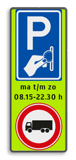 Aluminium informatiebord met een dubbel omgezette rand