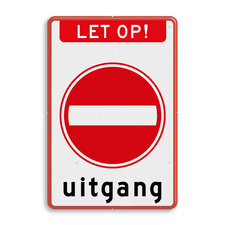 Aluminium informatiebord met dubbel omgezette rand
