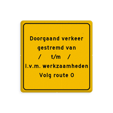 Aluminium omleidingsbord met een dubbel omgezette rand