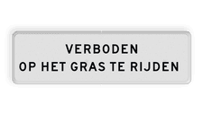 Aluminium informatiebord met een dubbel omgezette rand