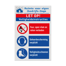 Veiligheidsbord vlak Alupanel (2mm)