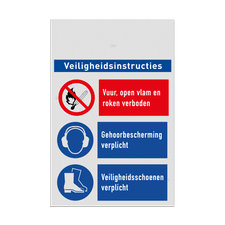 Veiligheidsbord vlak Alupanel (2mm)