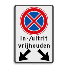 Aluminium informatiebord met dubbel omgezette rand