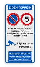 Aluminium informatiebord met een dubbel omgezette rand