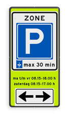 Aluminium informatiebord met een dubbel omgezette rand