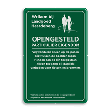 Openstellingsbord met een dubbel omgezette rand