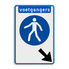 Aluminium informatiebord met dubbel omgezette rand