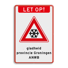 Aluminium informatiebord met dubbel omgezette rand