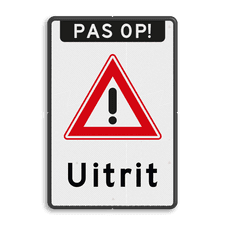 Aluminium informatiebord met dubbel omgezette rand
