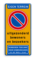 Aluminium informatiebord met een dubbel omgezette rand