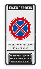 Aluminium informatiebord met een dubbel omgezette rand