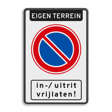 Aluminium informatiebord met dubbel omgezette rand