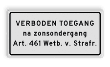 Aluminium informatiebord met een dubbel omgezette rand