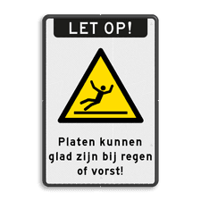 Aluminium informatiebord met dubbel omgezette rand