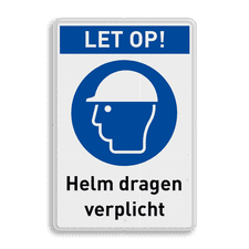 Veiligheidsbord met dubbel omgezette rand