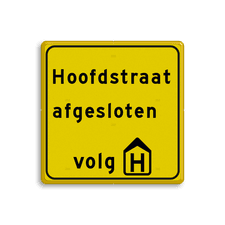 Aluminium omleidingsbord met een dubbel omgezette rand