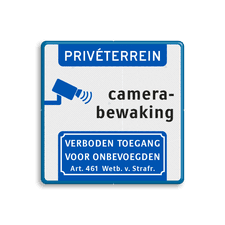 Aluminium informatiebord met een dubbel omgezette rand