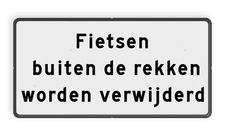 Aluminium informatiebord met een dubbel omgezette rand