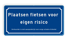 Aluminium informatiebord met een dubbel omgezette rand