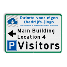 Aluminium informatiebord met een dubbel omgezette rand